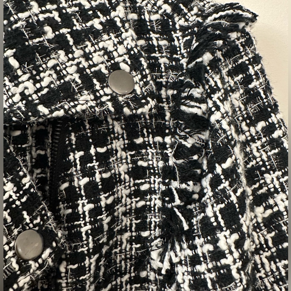 A New Day crop plaid tweed jacket in size XS, like new - Picture 4 of 5